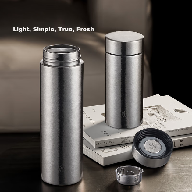 Термокружка JD Original Titanium Health из чистого титана с заварочным фильтром для чая 300 мл (100157931760) - изображение 3