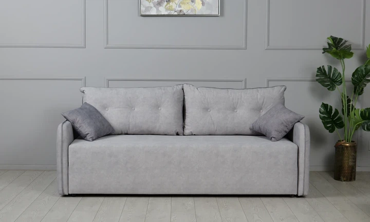 Розкладний диван Frisco Смарт 215 х 110 х 80 см тканина City Grey Світло-сірий (25195-Smart) - зображення 2