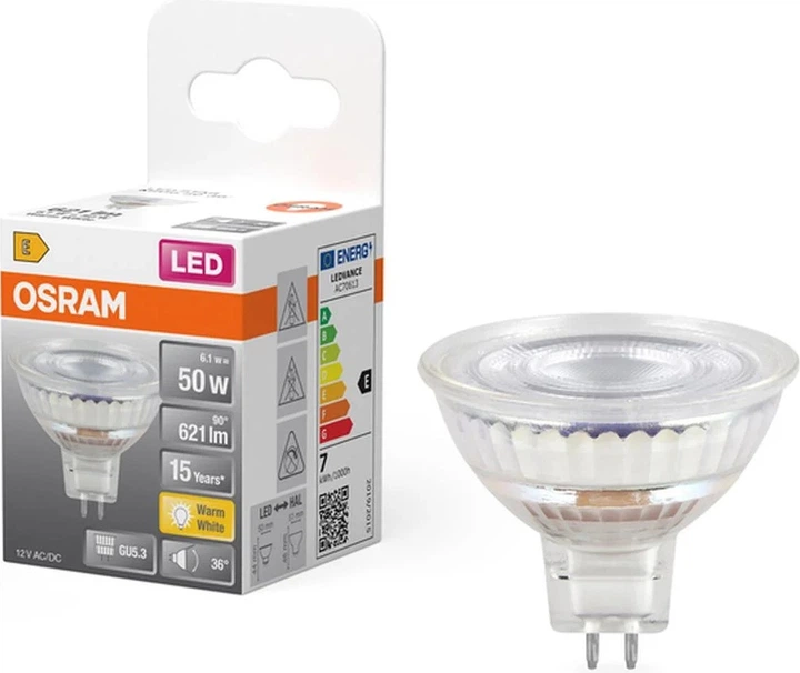 Світлодіодна лампа OSRAM Star MR16 6.1 Вт 827 GU5.3 (4099854458422) - зображення 2