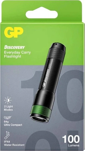 Latarka GP LED Discovery C31X Czarna (GPC31XB15AU-2B1) - obraz 2