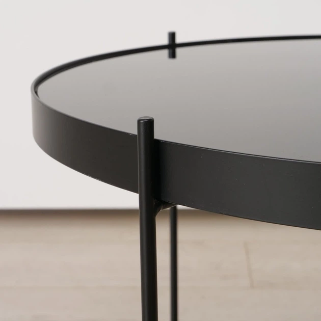 Столик кавовий Boltze 96618 Sherin зі скляною поверхнею Чорний (4066076397617) - зображення 2