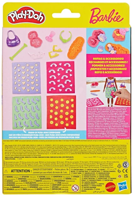 Набор для творчества дополнительный Hasbro Play-Doh Пластилин Barbie Цветочные узоры (G1363) (5010996315748) - Фото 4 Набор для творчества дополнительный Hasbro Play-Doh Пластилин Barbie Цветочные узоры (G1363) (5010996315748) - изображение 4