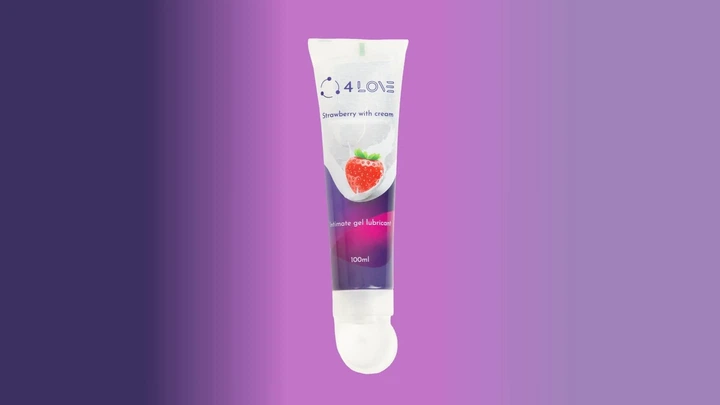 Интимный гель-смазка 4LOVE Strawberry with cream на водной основе 100 мл (4770416004997) - изображение 5
