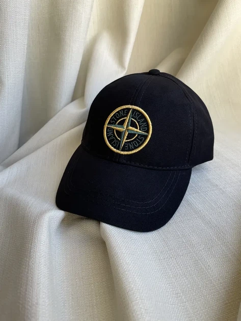 Бейсболка кепка Stone Island чорна з жовтим 57-59 - изображение 7