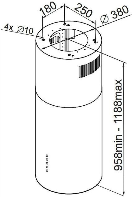 Okap kuchenny Kernau KCH 0440.1 W Island - obraz 2