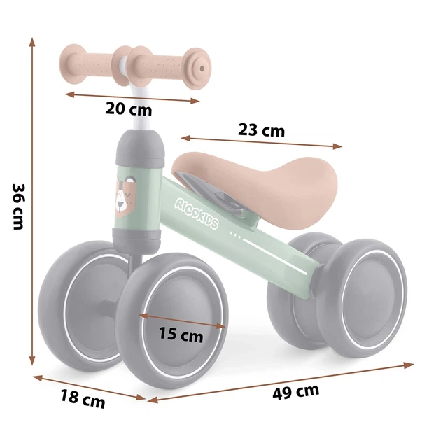Rower biegowy RICOKIDS trójkołowy (5903890629687) - obraz 4