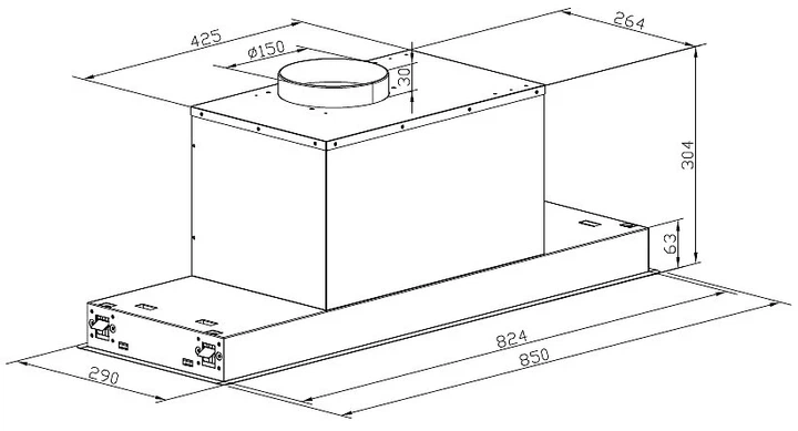 Витяжка Kernau KBH 1185 B - зображення 2