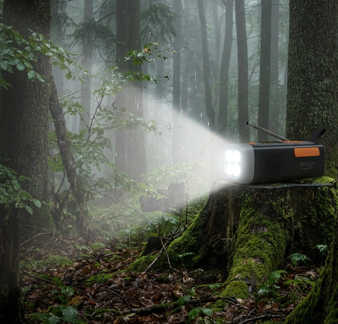 Odbiornik radiowy Adler AD 1920 z panelem słonecznym, korbką i powerbankiem (5905575910714) - obraz 15