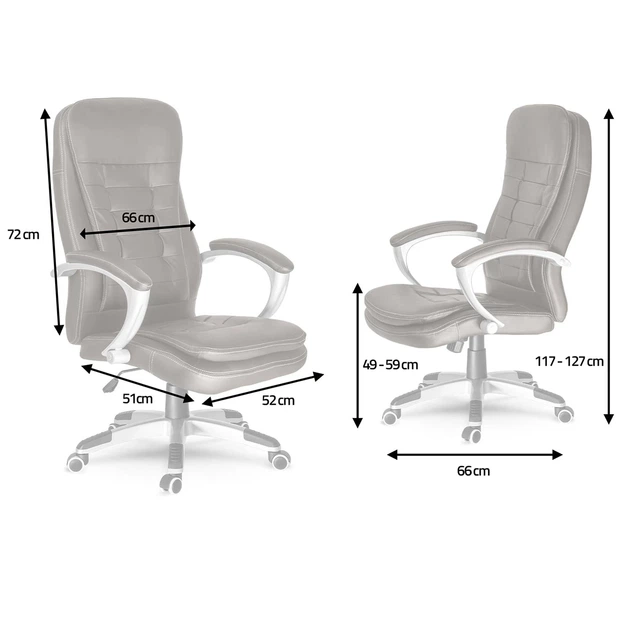 Fotel biurowy Sofotel Obrotowy Ciemny brąz (5902041317336) - obraz 4