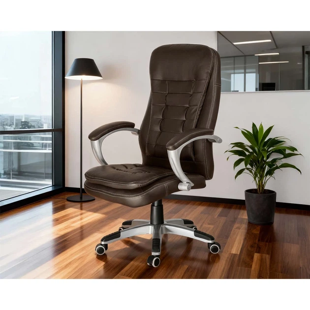 Fotel biurowy Sofotel Obrotowy Ciemny brąz (5902041317336) - obraz 6