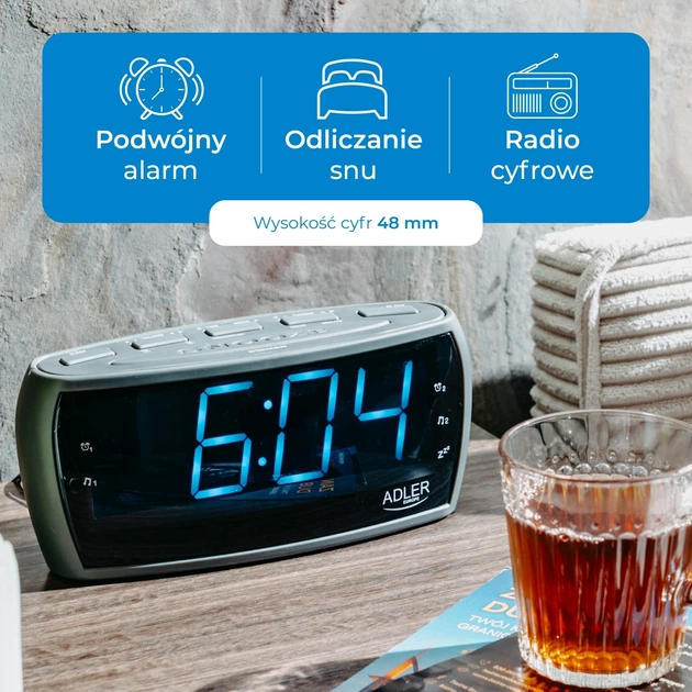 Radiobudzik Adler AD 1121 S (5905575909442) - obraz 8