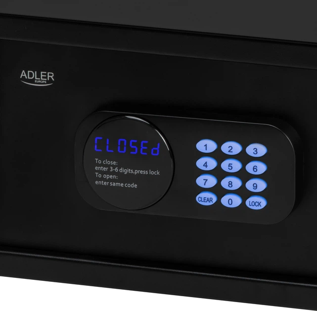 Сейф Adler AD 1045 з електронним кодом та замком (5905575910646) - зображення 5