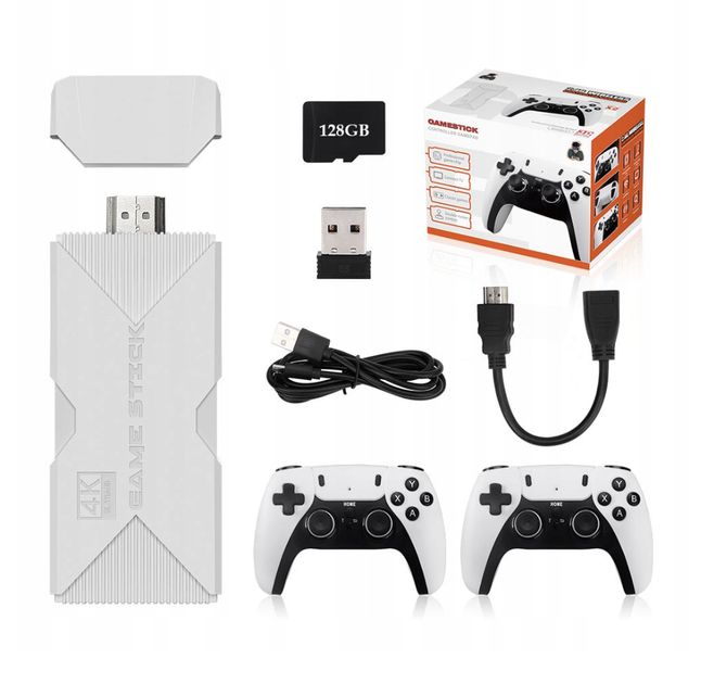Портативна ігрова приставка GAME STICK BOX 128GB 4K — 40 000 ігор + 2 бездротові джойстики - изображение 2