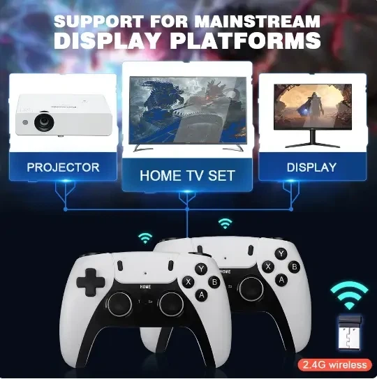 Портативна ігрова приставка GAME STICK BOX 128GB 4K — 40 000 ігор + 2 бездротові джойстики - изображение 4
