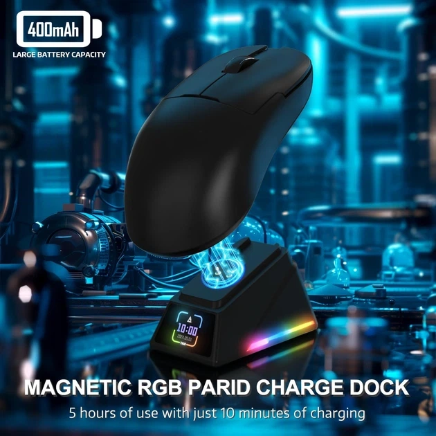 Ігрова миша бездротова Ajazz AJ159 APEX PAW3950 Black - изображение 10
