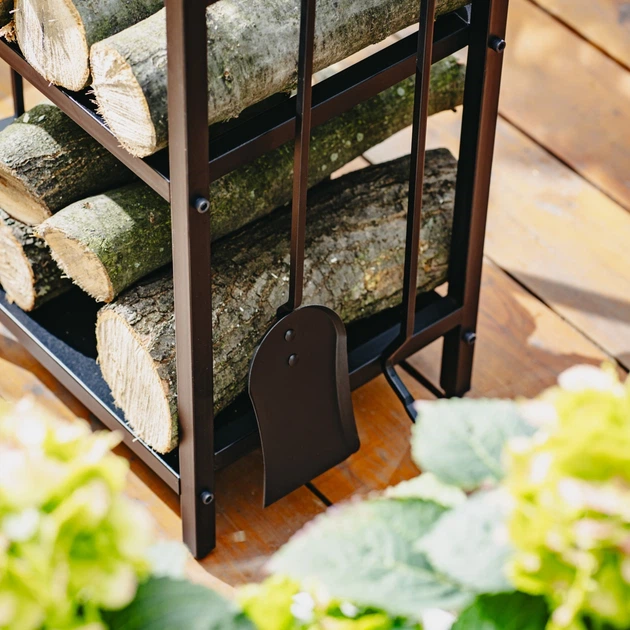 Stojak na drewno kominkowe Adler AD 6815 z zestawem narzędzi (5905575909404) - obraz 14