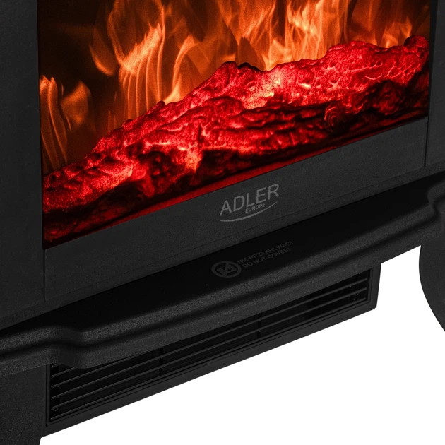 Kominek elektryczny Adler AD 7754 1000W / 1800W z efektem 3D płomienia (5905575910059) - obraz 7