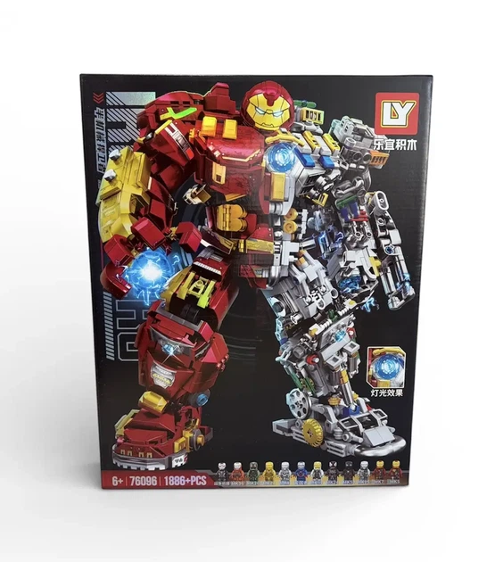 Конструктор марвел халкбастер Залізна людина 1886 деталей Super Heroes Marvel Hulkbuster Iron Man - зображення 5