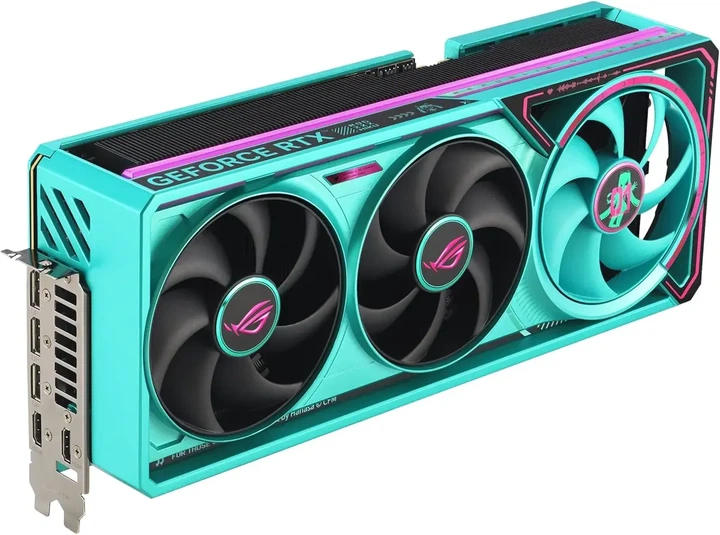 Видеокарта Asus ROG Astral GeForce RTX 5080 HATSUNE MIKU Edition OC 16GB (ROG-ASTRAL-RTX5080-O16G-HATSUNE-MIKU-EDITION) - изображение 2