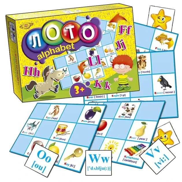 Настільна розвиваюча гра "Лото ALPHABET" MKM0327 англ. мовою - Фото 1 Настільна розвиваюча гра "Лото ALPHABET" MKM0327 англ. мовою - изображение 1