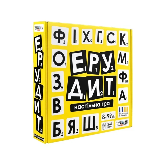 Настільна гра "Ерудит" 30619 українською мовою - Фото 1 Настільна гра "Ерудит" 30619 українською мовою - зображення 1