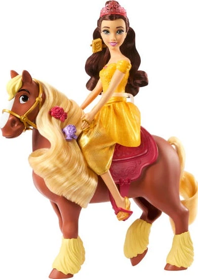 Lalka Mattel Disney Princess Bellą i koń Filip z akcesoriami 28 cm JBG01 (194735258901) - obraz 2