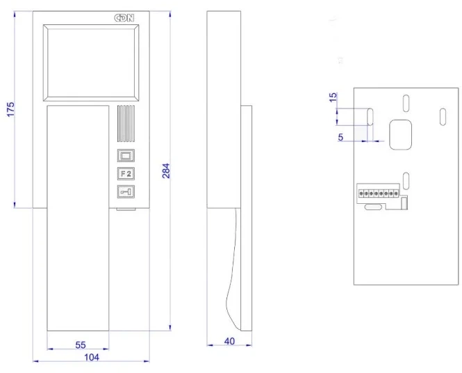 Монітор відеодомофона ACO INS-MPR 4" White - зображення 3