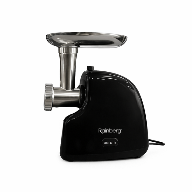Електрична м'ясорубка Rainberg RB-2319 3000 Вт з реверсом та захистом від перевантаження Чорна - зображення 3