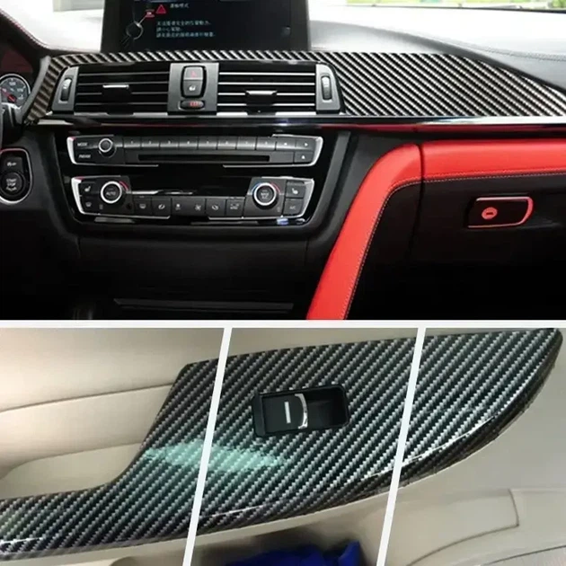 Защитная карбоновая пленка для авто ширина 10 см длина 150 см Carbon Black - изображение 3