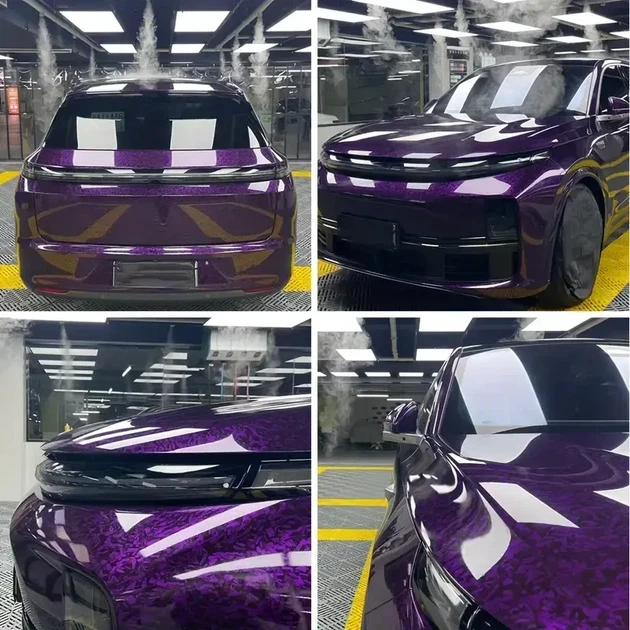 Защитная виниловая пленка для авто ширина 30 см длина 150 см Purple Forged Carbon - Фото 7 Защитная виниловая пленка для авто ширина 30 см длина 150 см Purple Forged Carbon - изображение 7