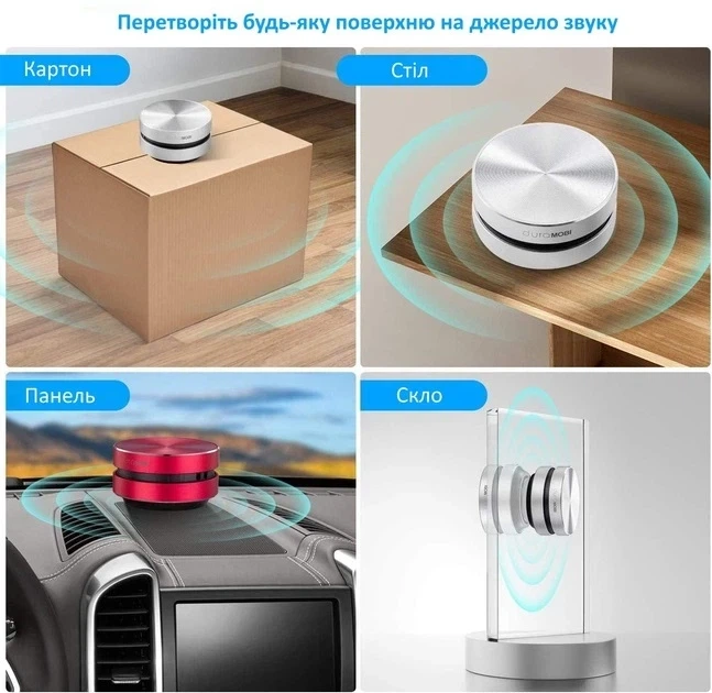 Портативная виброколонка Dura Mobi Humbird Black - беспроводная Bluetooth-колонка с присоской, водостойкий корпус, мощный звук - изображение 6