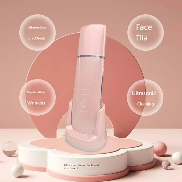 Ультразвуковой скрабер BEAUTY EFFECT WAU-98i ORIGINAL Pink – многофункциональный прибор для чистки лица, пилинга, лифтинга - изображение 4