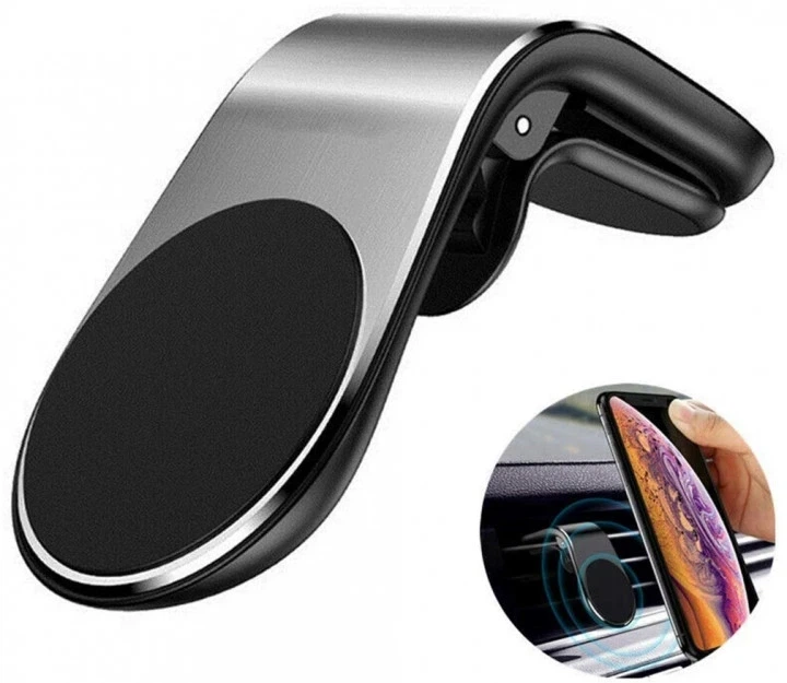 Автодержатель магнитный VIDOVICI Premium XT-S48 Magnetic Clamp Silver — автомагнитный держатель для телефона на воздухозабе - Фото 2 Автодержатель магнитный VIDOVICI Premium XT-S48 Magnetic Clamp Silver — автомагнитный держатель для телефона на воздухозабе - изображение 2