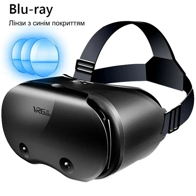 VR-шлем Park VRG Pro X7 с Bluetooth-пультом — виртуальная реальность для смартфонов 5-7 дюймов, 3D-очки для VR-игр и 360° - изображение 4