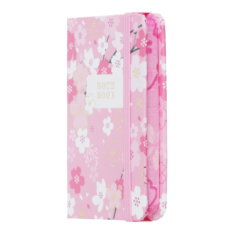 Блокнот BUROMAX А7 80арк. BLOSSOM 257102-10 розовий, тв.лам.обкл., на гумці, крем.папір (24) /BM.257102-10/ - зображення 2