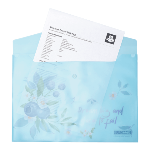 Папка на кнопці А4 BUROMAX 3943-52 ARABESKI чароїт (блакитна) (12) /BM.3943-52/ - зображення 2