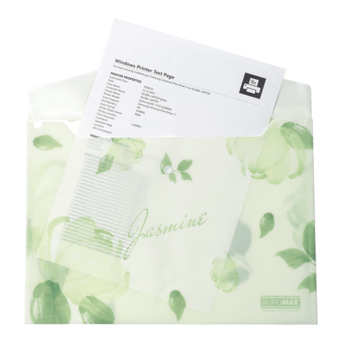 Папка на кнопці А4 BUROMAX 3943-38 ARABESKI м'ятна (12) /BM.3943-38/ - изображение 2