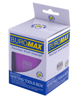 Підставка для ручок BUROMAX 6352-07 RUBBER TOUCH фіолетова /BM.6352-07/ - Фото 2 Підставка для ручок BUROMAX 6352-07 RUBBER TOUCH фіолетова /BM.6352-07/ - изображение 2