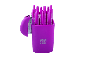 Підставка для ручок BUROMAX 6352-07 RUBBER TOUCH фіолетова /BM.6352-07/ - Фото 4 Підставка для ручок BUROMAX 6352-07 RUBBER TOUCH фіолетова /BM.6352-07/ - изображение 4