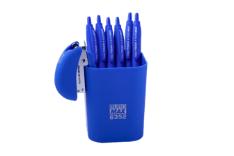 Підставка для ручок BUROMAX 6352-02 RUBBER TOUCH синя /BM.6352-02/ - Фото 4 Підставка для ручок BUROMAX 6352-02 RUBBER TOUCH синя /BM.6352-02/ - изображение 4