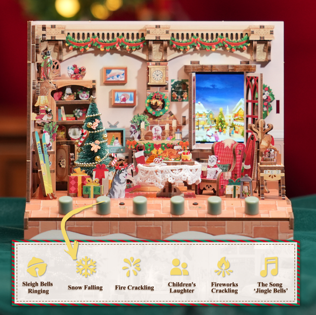 Конструктор 3D "Різдвяний будинок" Tonecheer TQ402 (R4686131820250) - изображение 5