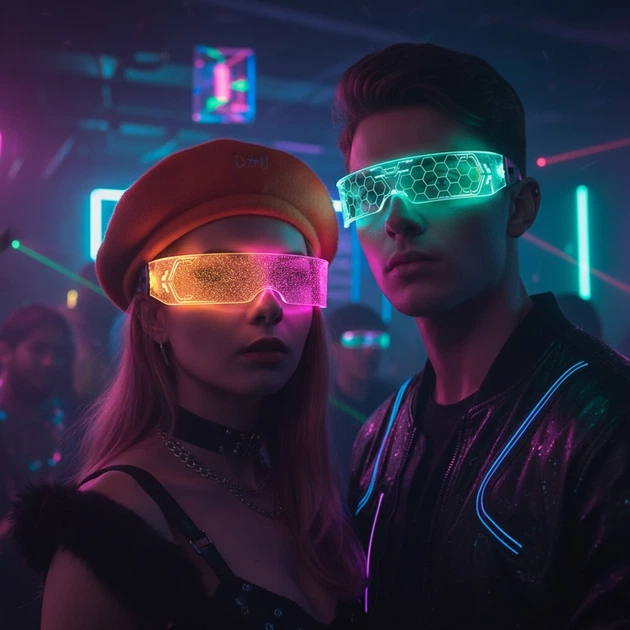 Rave очки с RGB LED подсветкой MLT Rave Pulse Белые - Фото 6 Rave очки с RGB LED подсветкой MLT Rave Pulse Белые - изображение 6