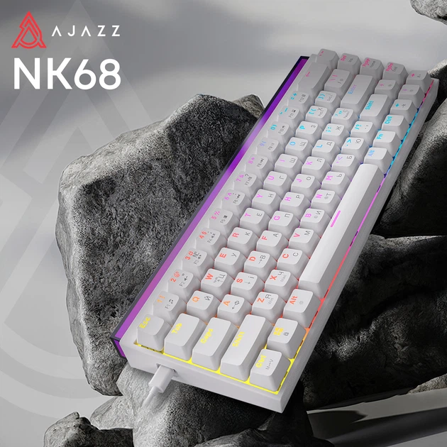Клавиатура Ajazz NK68 Red Switch White USB-C (NK68-R-W) - изображение 6