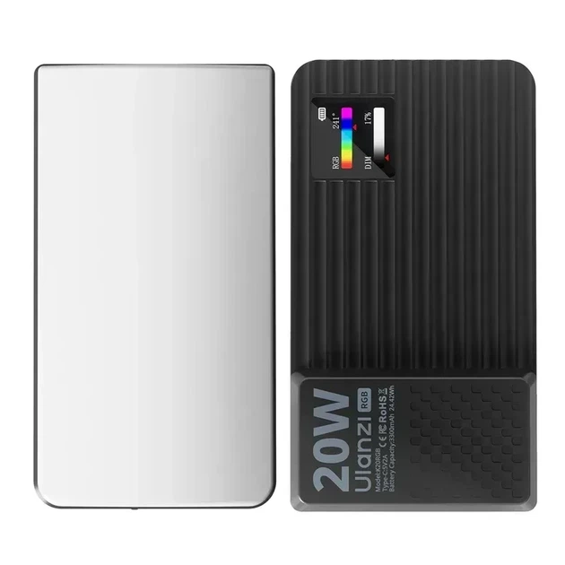 Портативне накамерне світло Ulanzi K20 RGB LED панель 20 Вт, 1800-9000K, CRI95+, 20 ефектів, 3300 мАг для блогерів L207 - зображення 3