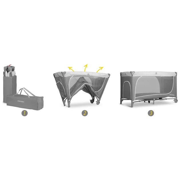 Дорожнє ліжечко RICOKIDS 125 x 65 x 78 см RK-241 Сіре 724100 (5903890606251) - зображення 7