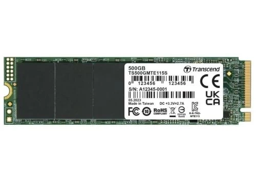 Твердотільний накопичувач SSD 500Gb, Transcend 115S, PCI-E 3.0 x4, M.2 (TS500GMTE115S) - Фото 1 Твердотільний накопичувач SSD 500Gb, Transcend 115S, PCI-E 3.0 x4, M.2 (TS500GMTE115S) - зображення 1