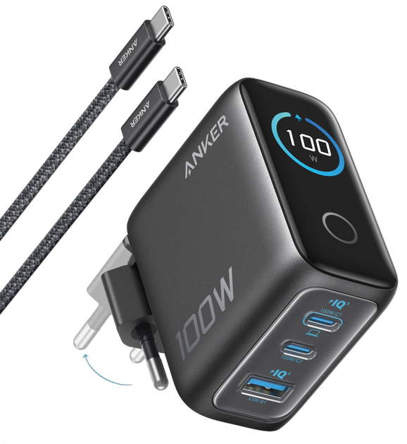 Мережевий зарядний пристрій GaN Charger 100W Anker (teh0026804) - зображення 4