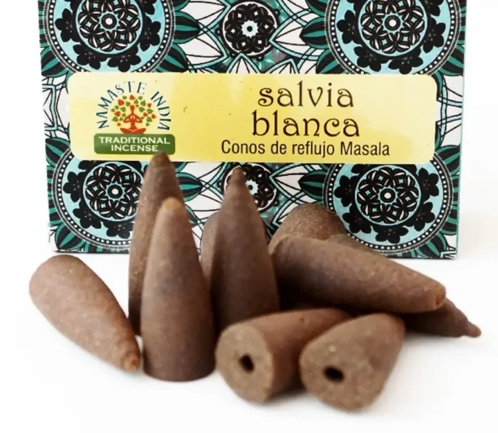Namaste india white sage ароматические конусы для дымного водопад,аромаконусы жидкий дым,благовония - Фото 2 Namaste india white sage ароматические конусы для дымного водопад,аромаконусы жидкий дым,благовония - изображение 2