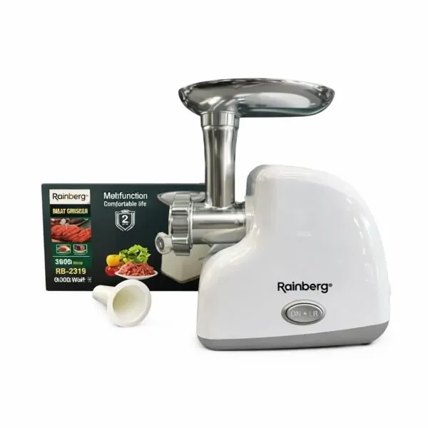 Електрична м'ясорубка Rainberg RB-2319 3000 Вт біла - зображення 3