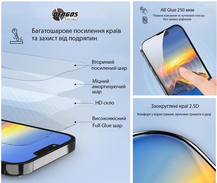 Комплект чохол для смартфона + скло OPPO A6 Pro DENGOS Carbon Blue (DG-KM-187) - зображення 6